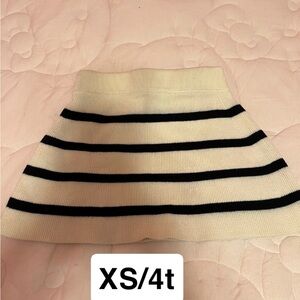 GAP Kids Black and Cream Striped Skirt